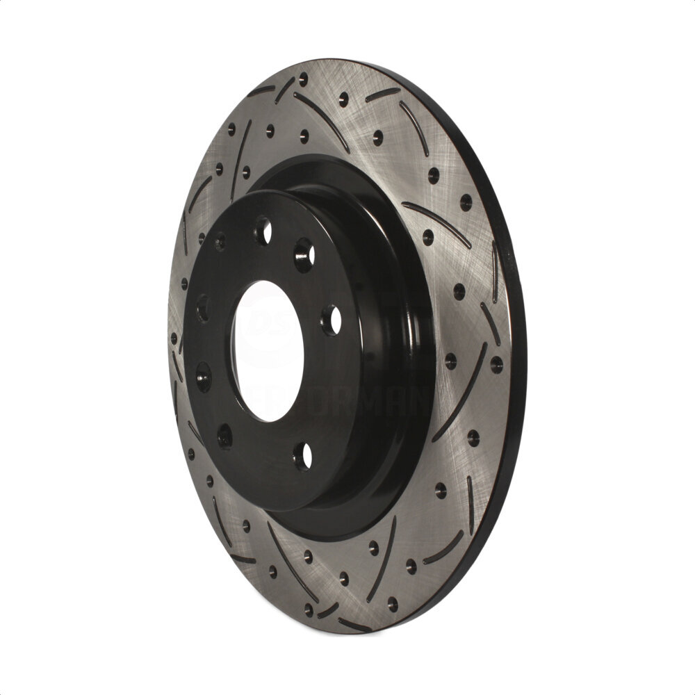 Rear Coated Drilled Slotted Disc Brake Rotor (1 Piece Only) DS1-982008 For 2016-2018 Mazda CX-3