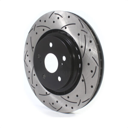 Front Coated Drilled Slotted Disc Brake Rotor (1 Piece Only) DS1-982050 For Lexus Toyota RX350 Camry