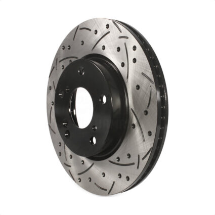 Front Coated Drilled Slotted Disc Brake Rotor (1 Piece Only) DS1-982053 For Honda Civic Accord