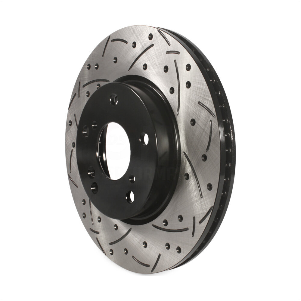 Front Coated Drilled Slotted Disc Brake Rotor (1 Piece Only) DS1-982053 For Honda Civic Accord