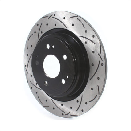 Rear Coated Drilled Slotted Disc Brake Rotor (1 Piece Only) DS1-982070 For 2017-2020 Acura MDX