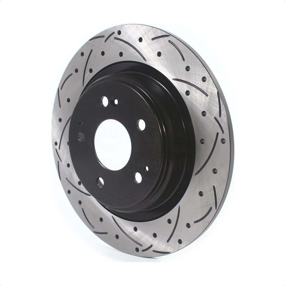 Rear Coated Drilled Slotted Disc Brake Rotor (1 Piece Only) DS1-982070 For 2017-2020 Acura MDX