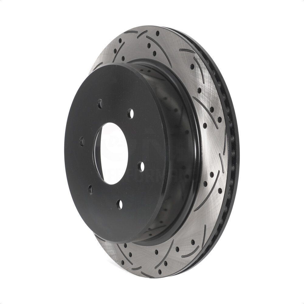 Rear Coated Drilled Slotted Disc Brake Rotor (1 Piece Only) DS1-982078 For 2017-2023 Nissan TITAN