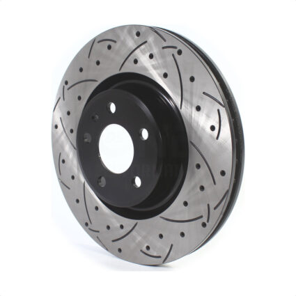 Front Coated Drilled Slotted Disc Brake Rotor (1 Piece Only) DS1-982115 For Audi Q5 A4 Quattro A5 A6