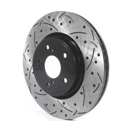 Front Coated Drilled Slotted Disc Brake Rotor (1 Piece Only) DS1-982124 For Honda CR-V Civic Accord