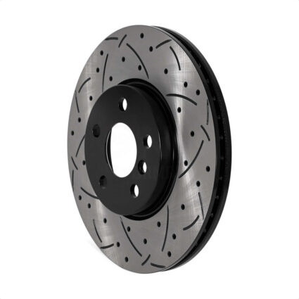 Front Coated Drilled Slotted Disc Brake Rotor (1 Piece Only) DS1-982126 For Mini Cooper Countryman