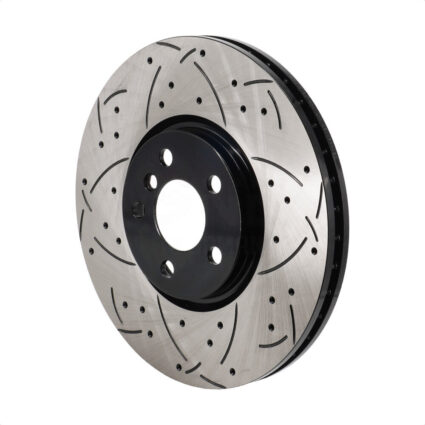 Front Coated Drilled Slotted Disc Brake Rotor (1 Piece Only) DS1-982127 For Mini Cooper Countryman