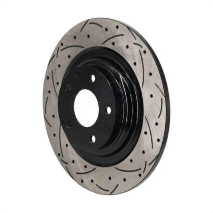 Rear Coated Drilled Slotted Disc Brake Rotor (1 Piece Only) DS1-982129 For 2016-2023 Mazda CX-9