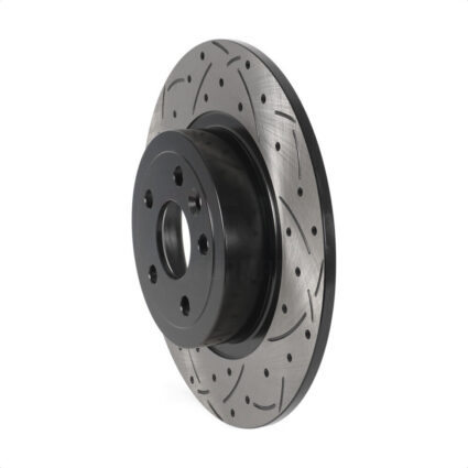 Rear Coated Drilled Slotted Disc Brake Rotor (1 Piece Only) DS1-982163 For Land Rover Range Evoque