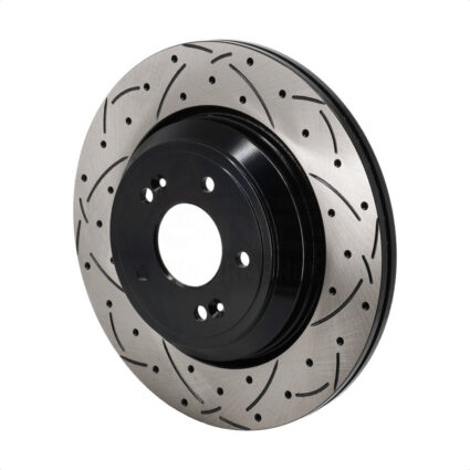 Rear Coated Drilled Slotted Disc Brake Rotor (1 Piece Only) DS1-982290 For Genesis G70 Kia Stinger