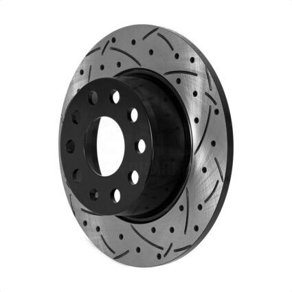 Rear Coated Drilled Slotted Disc Brake Rotor (1 Piece Only) DS1-982325 For Volkswagen Jetta Taos