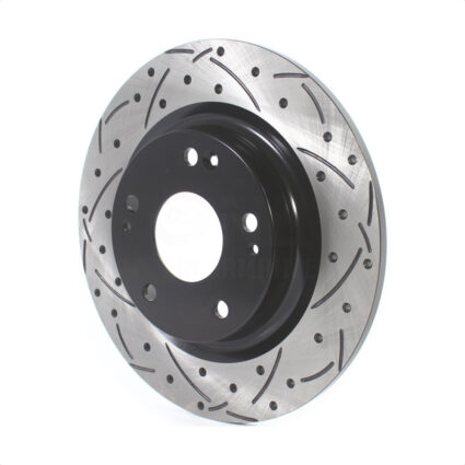 Rear Coated Drilled Slotted Disc Brake Rotor (1 Piece Only) DS1-982354 For 2017-2020 Honda Civic Si