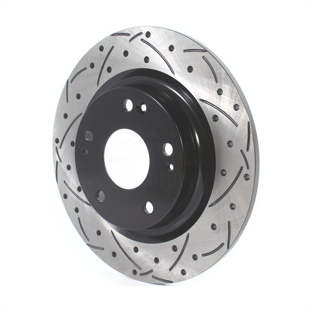 Rear Coated Drilled Slotted Disc Brake Rotor (1 Piece Only) DS1-982354 For 2017-2020 Honda Civic Si