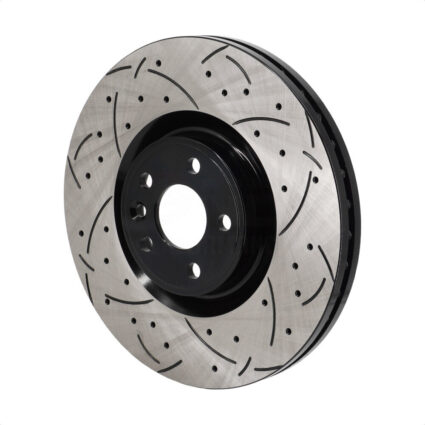 Front Coated Drilled Slotted Disc Brake Rotor (1 Piece Only) DS1-982356 For Land Rover Range Evoque