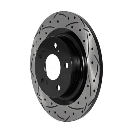 Rear Coated Drilled Slotted Disc Brake Rotor (1 Piece Only) DS1-982357 For Honda Civic Acura Integra
