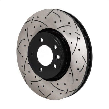 Front Coated Drilled Slotted Disc Brake Rotor (1 Piece Only) DS1-982438 For Land Rover Range Sport