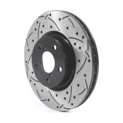 Front Coated Drilled Slotted Disc Brake Rotor (1 Piece Only) DS1-982488 For Subaru Impreza