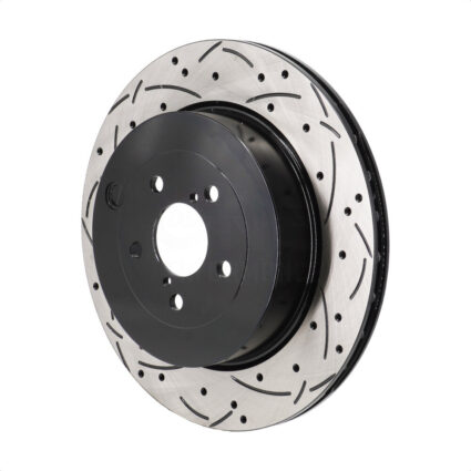 Rear Coated Drilled Slotted Disc Brake Rotor (1 Piece Only) DS1-982545 For Subaru BRZ Toyota 86