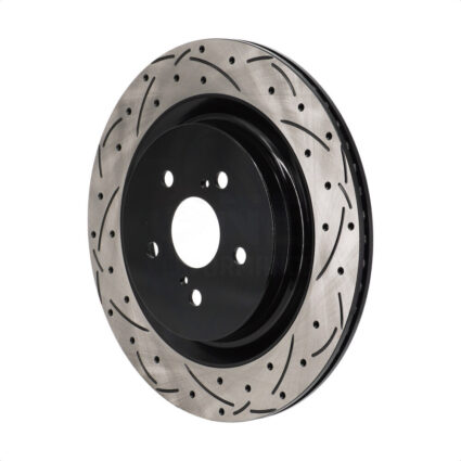 Rear Coated Drilled Slotted Disc Brake Rotor (1 Piece Only) DS1-982706 For Toyota Highlander Lexus