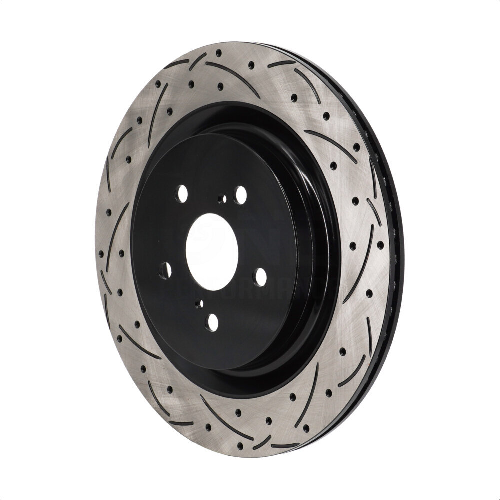 Rear Coated Drilled Slotted Disc Brake Rotor (1 Piece Only) DS1-982706 For Toyota Highlander Lexus