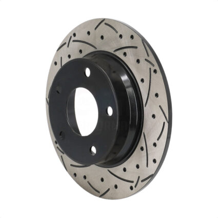 Rear Coated Drilled Slotted Disc Brake Rotor (1 Piece Only) DS1-982718 For 2020-2023 Nissan Sentra