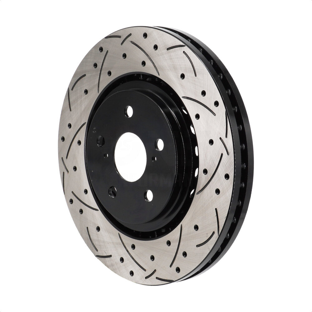 Front Coated Drilled Slotted Disc Brake Rotor (1 Piece Only) DS1-982751 For Toyota Sienna RAV4 Prime