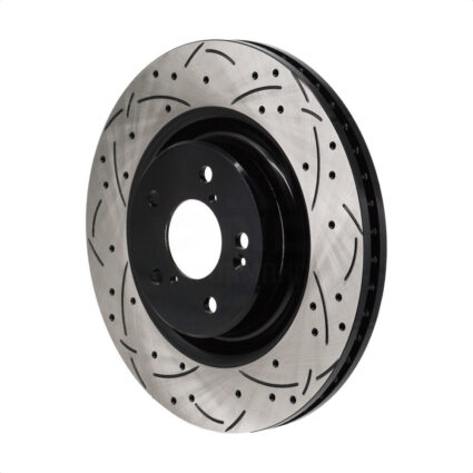 Front Coated Drilled Slotted Disc Brake Rotor (1 Piece Only) DS1-982822 For Acura MDX Honda Pilot