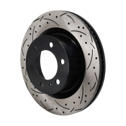 Front Coated Drilled Slotted Disc Brake Rotor (1 Piece Only) DS1-982857 For Toyota Tundra Sequoia