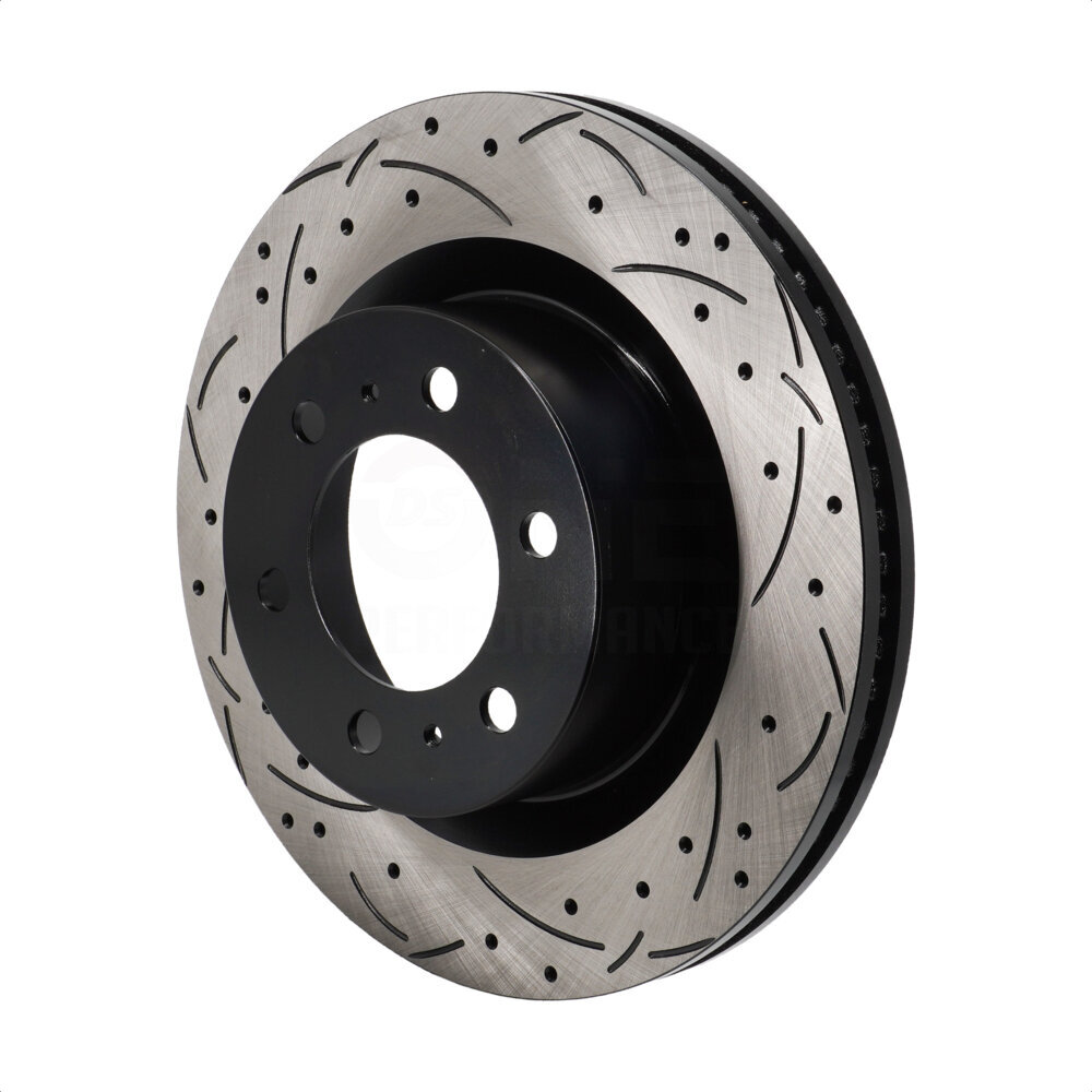 Front Coated Drilled Slotted Disc Brake Rotor (1 Piece Only) DS1-982857 For Toyota Tundra Sequoia