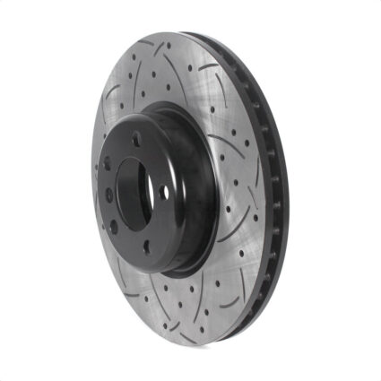 Front Coated Drilled Slotted Disc Brake Rotor (1 Piece Only) DS1-DS8168 For BMW 328i xDrive 330i GT