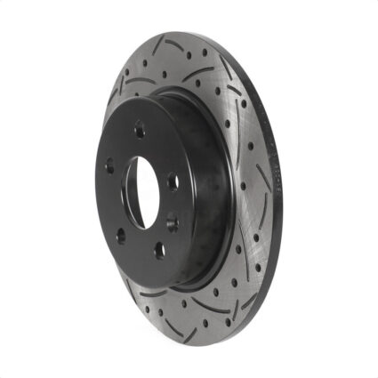 Rear Coated Drilled Slotted Disc Brake Rotor (1 Piece Only) DS1-DS8175 For Chevrolet Cruze Bolt EV
