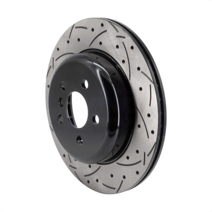 Rear Right Coated Drilled Slotted Disc Brake Rotor (1 Piece Only) DS1-DS8430 For BMW X3 330i xDrive