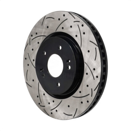 Front Coated Drilled Slotted Disc Brake Rotor (1 Piece Only) DS1-DS8463 For Hyundai Tucson Kia Ioniq