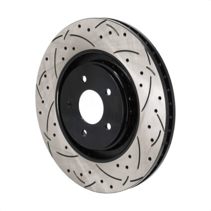 Front Coated Drilled Slotted Disc Brake Rotor (1 Piece Only) DS1-DS8468 For Mitsubishi Outlander