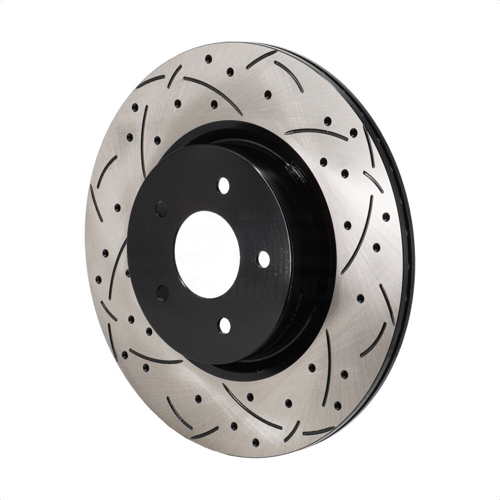 Rear Coated Drilled Slotted Disc Brake Rotor (1 Piece Only) DS1-DS8469 For Mitsubishi Outlander QX60