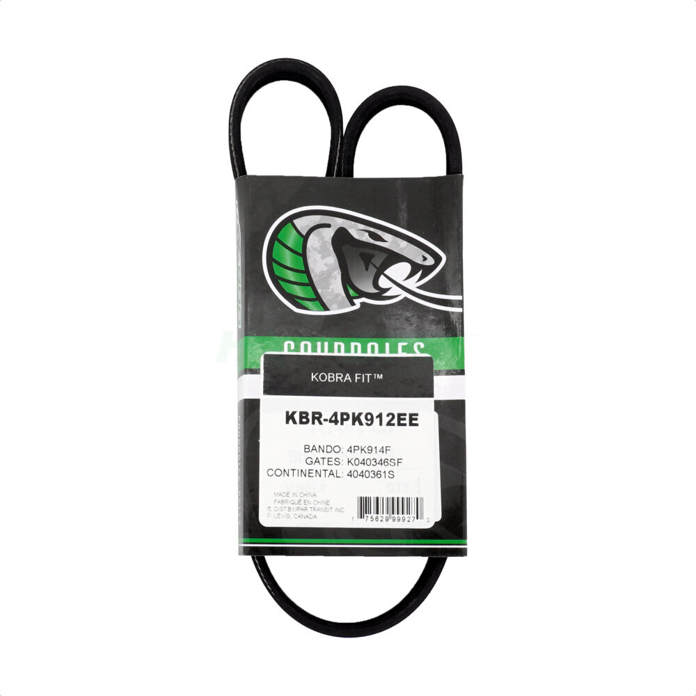 Air Conditioning Serpentine Belt KBR-4PK912EE For Ford Edge Fusion Explorer Taurus Lincoln MKZ MKT