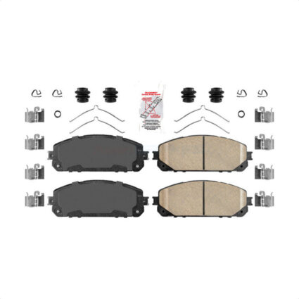Front Ceramic Disc Brake Pads NWF-PTC1843 For 2014-2023 Jeep Cherokee With Dual Piston Caliper