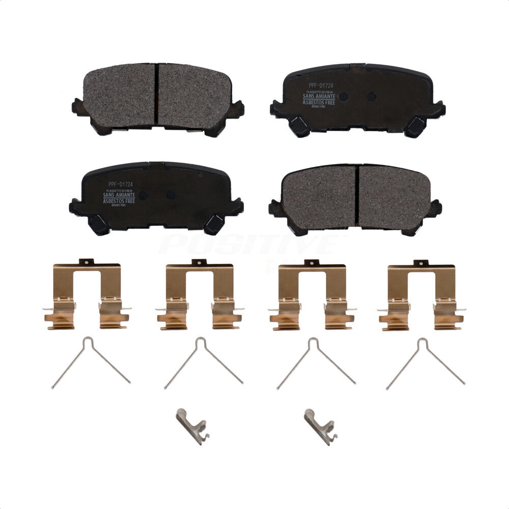 Rear Semi-Metallic Disc Brake Pads PPF-D1724 For Honda Pilot Ridgeline Acura MDX Passport