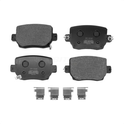 Rear Semi-Metallic Disc Brake Pads PPF-D2387 For Tesla 3 Y With Red Painted Calipers