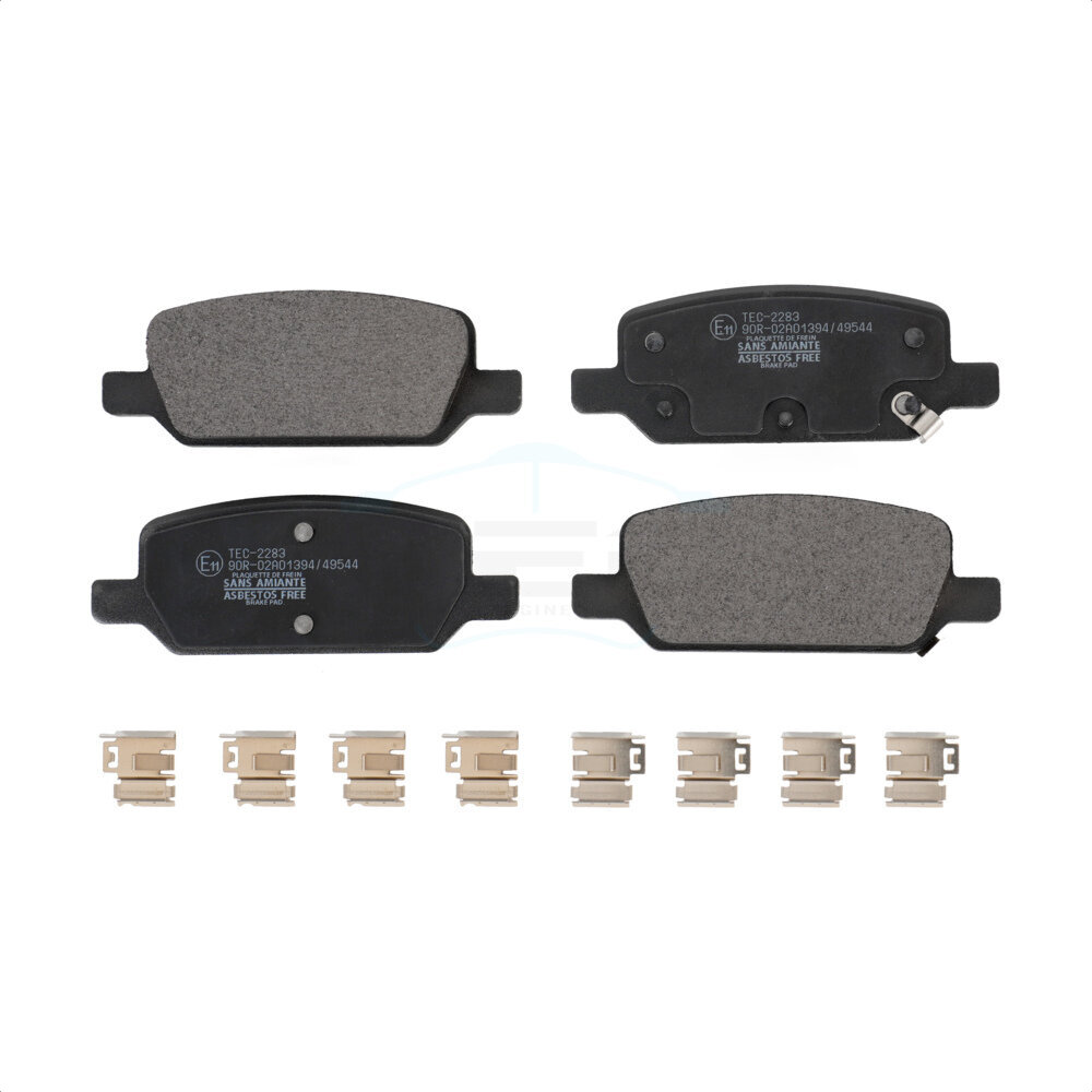 Rear Ceramic Disc Brake Pads TEC-2283 For Tesla 3 Y With Gray Painted Calipers