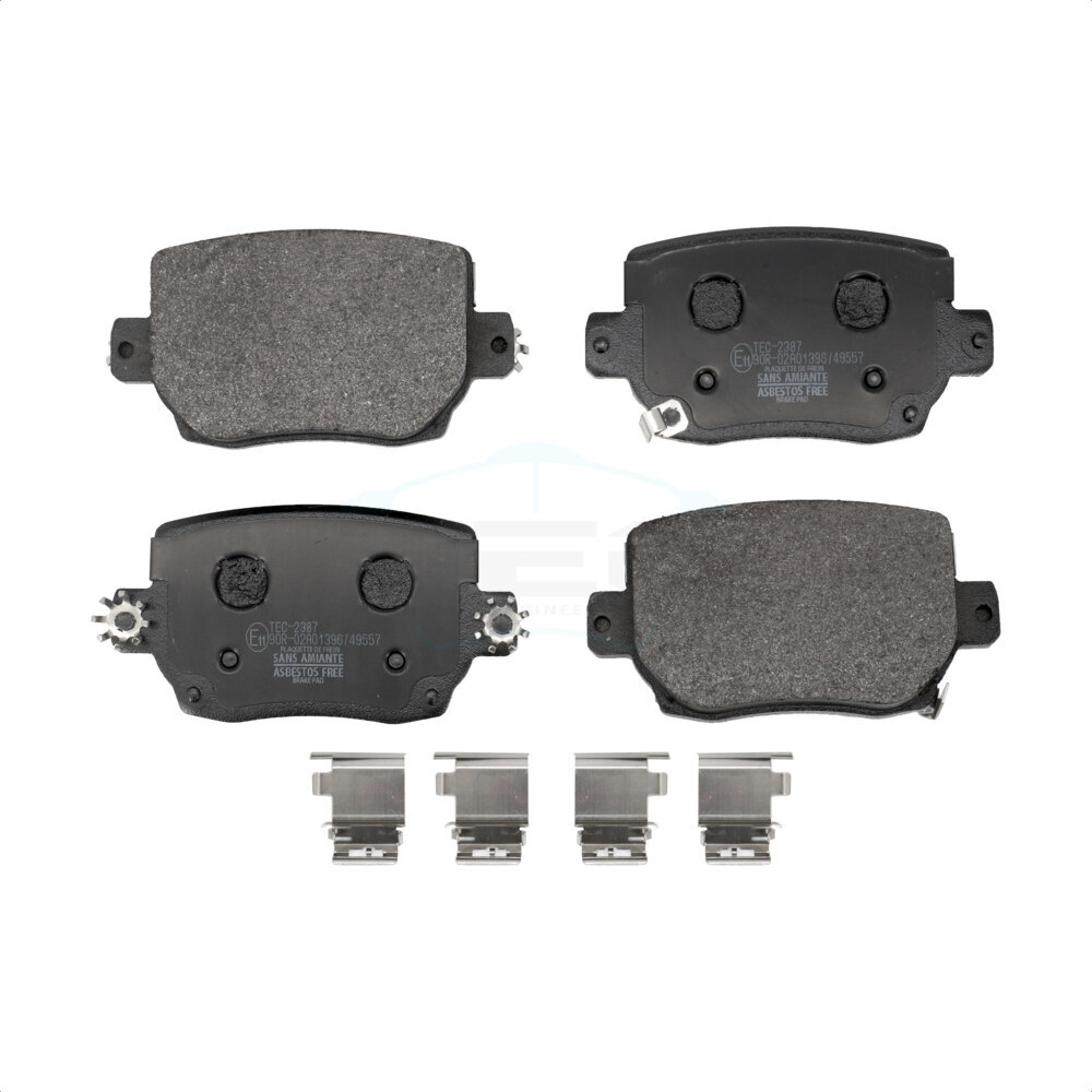 Rear Ceramic Disc Brake Pads TEC-2387 For Tesla 3 Y With Red Painted Calipers