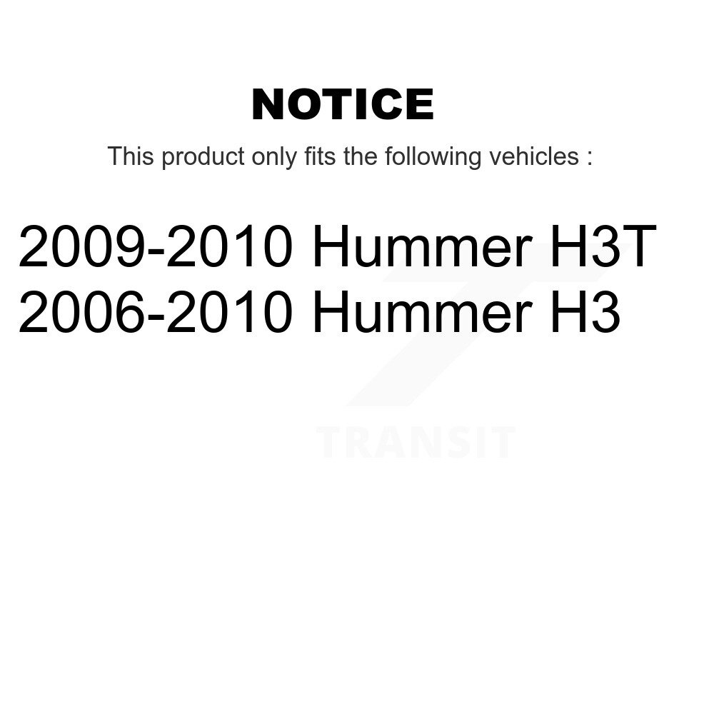 Front Coated Disc Brake Rotor (1 Piece Only) GCR-580357 For Hummer H3 H3T - Image 2