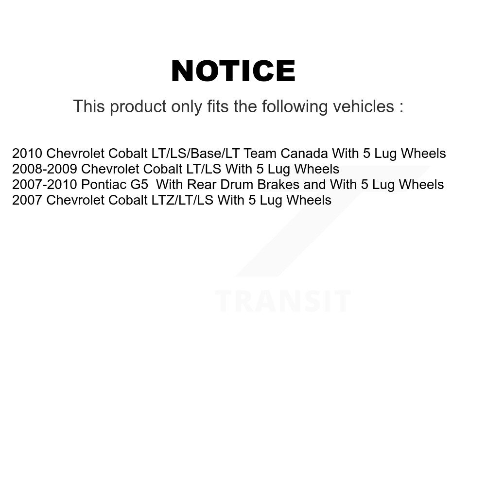 Front Coated Disc Brake Rotor (1 Piece Only) GCR-580503 For Chevrolet Cobalt Pontiac G5 - Image 2