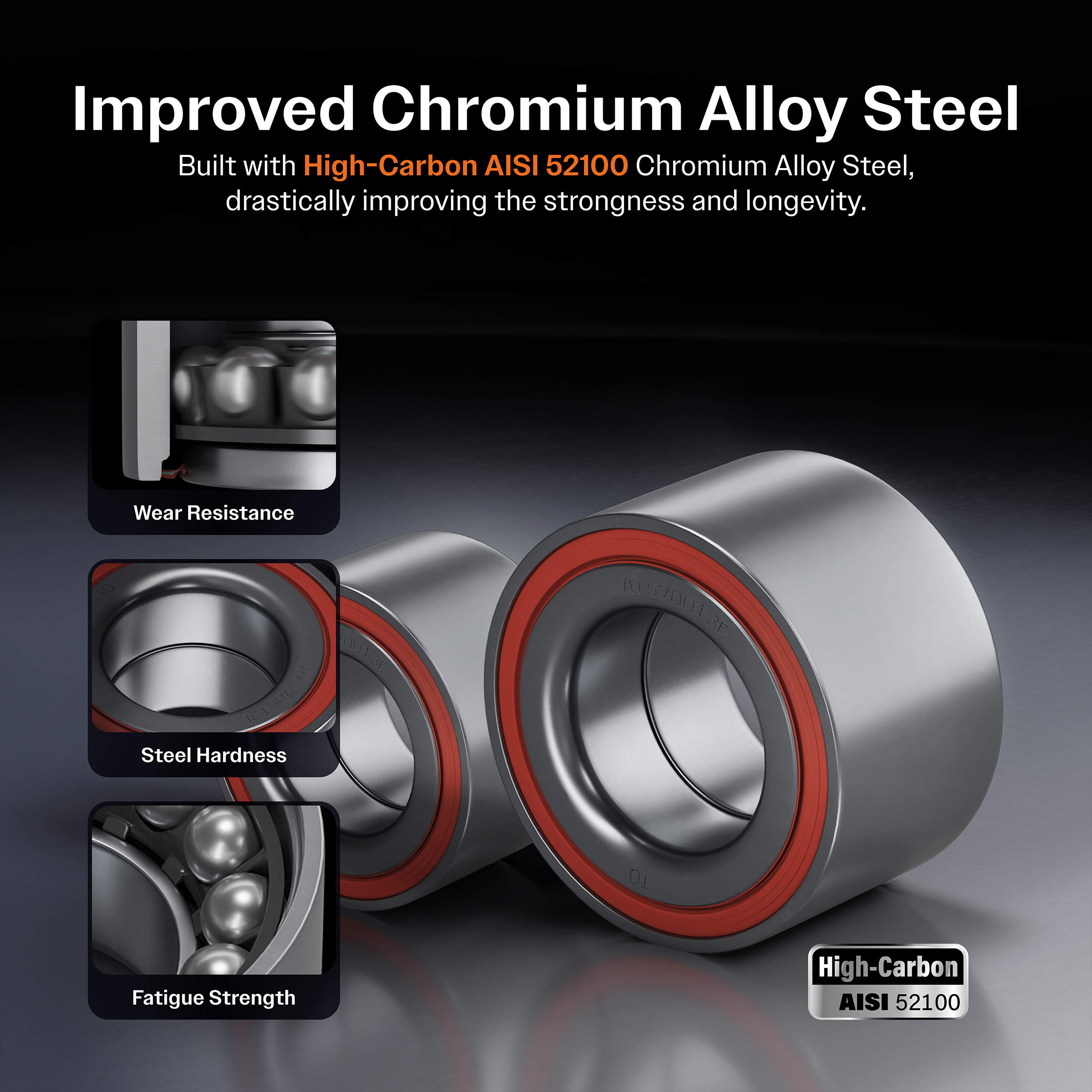 Front Wheel Hub Repair Kit 70-KH4210 For Toyota Corolla Matrix Pontiac Vibe Celica - Image 2