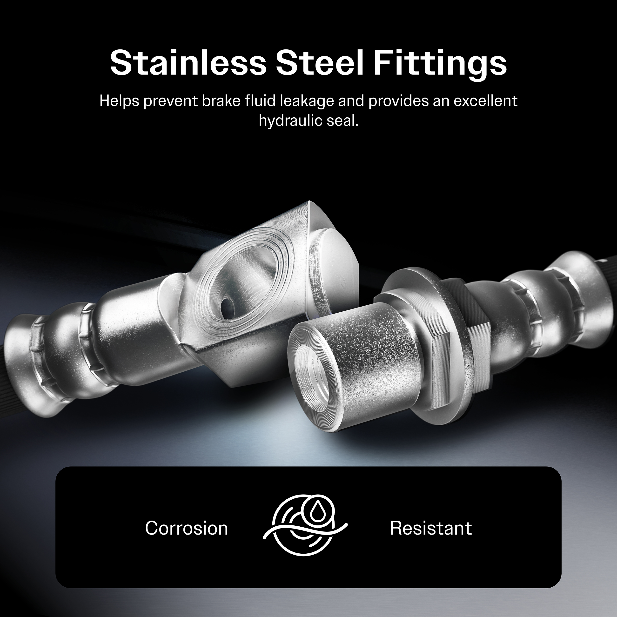 Brake Hydraulic Hose 12-H621133 For Toyota Corolla Matrix Pontiac Vibe Highlander - Image 3