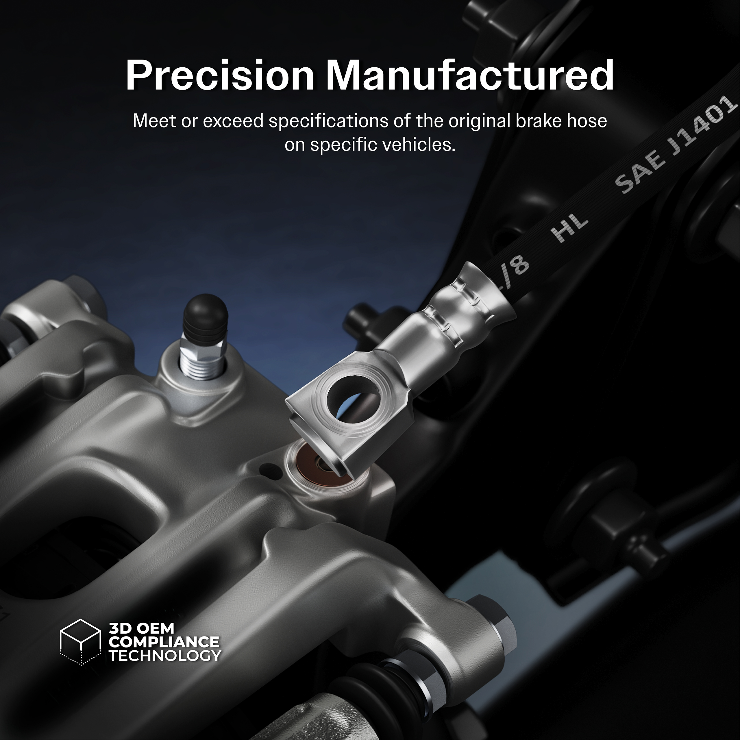 Brake Hydraulic Hose 12-H621133 For Toyota Corolla Matrix Pontiac Vibe Highlander - Image 6