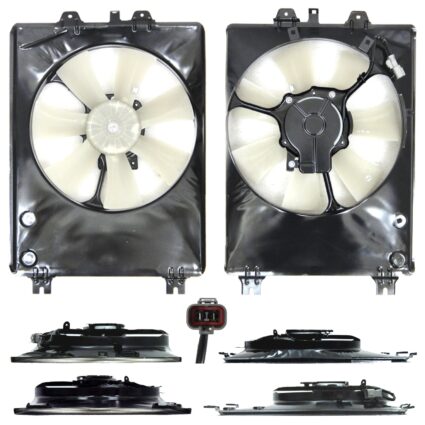 Engine Cooling Fan Assembly Right Motor/Blade/Shroud Assy for Acura MDX 2007–2013