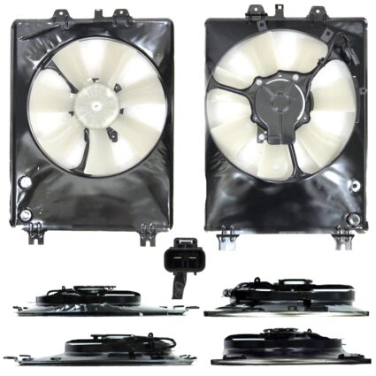 Engine Cooling Fan Assembly Right Motor/Blade/Shroud Assembly for Acura MDX 2010–2013