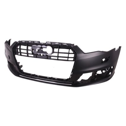 Bumper Cover Assembly Front w/o S-Line Pkg w/o Parking Aid Chrome Trim Primed CAPA for Audi A6 2016