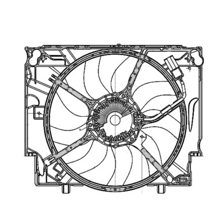 Engine Cooling Fan Assembly Fan Module for BMW 535i Sedan 2008–2010